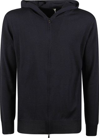 Altea Full-Zip Hooded Virgin Wool Knit Sweater