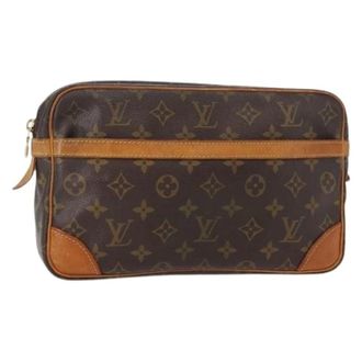 Louis Vuitton Pre-owned Clutches, female, Brown, Size: ONE SIZE Pre-owned Vintage Canvas Clutch