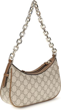 Gucci Womens Small Gg Emblem Shoulder Bag B.ebony-Sundial Fabric Handbags B.ebony/sundial Hand