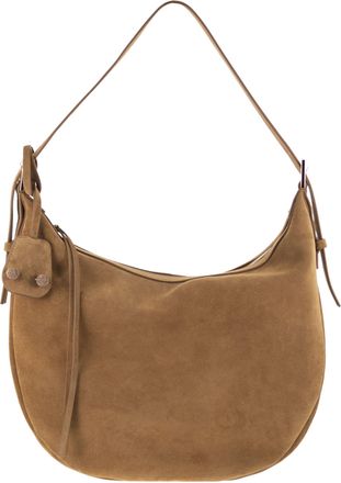 Fabiana Filippi Maxi Suede Hobo Bag With Diamond Detail