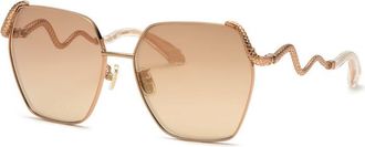 Roberto Cavalli SRC035M 8FCG Shiny Copper Gold/Brown Gradient