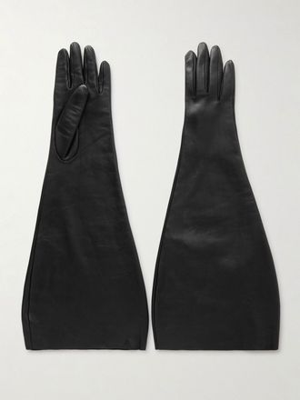 Saint Laurent Guanti In Pelle - Nero