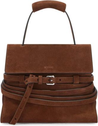 Moschino Tie Me Riem Handtas - Dames - Handtassen - Bruin - ONE Size - Leer - Tassen