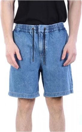 HUGO BOSS Hombre, Pantalones cortos, Azul, Talla: W34