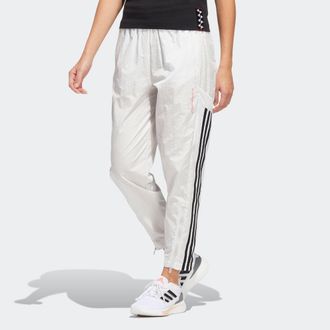 adidas (WMNS) adidas Ust Woven Pants Asia Sizing White Black HE9991