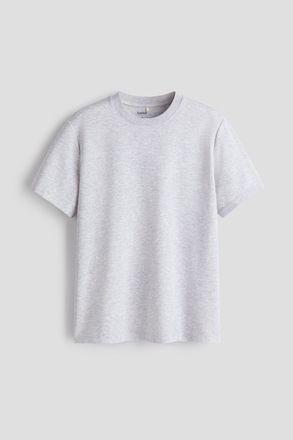 H&M Cooling T-Shirt in Regular Fit - Hellgraumeliert
