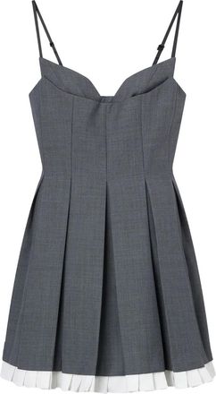 Shushu/Tong pleated mini dress - Grey