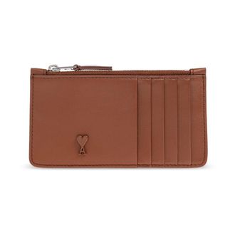 Ami Wallets & Cardholders, unisex, Brown, Size: ONE SIZE De Coeur Zipped Card Holder