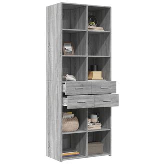 Berkfield Home Highboard Grey Sonoma 70x42.5x185 cm Engineered Wood