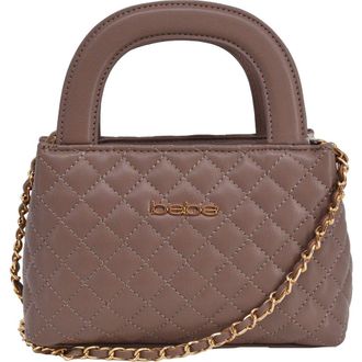 Bebe Sofie Mini Satchel in Taupe at Nordstrom Rack