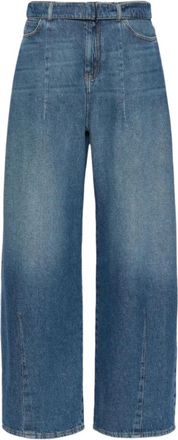 Max Mara Wide Jeans - Dames - Loose Fit Jeans - Blauw - M - Jeans