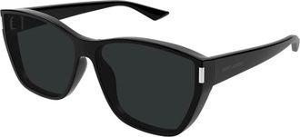 Saint Laurent SL 758 Cat Eye Zonnebril - Dames - Zonnebrillen - Zwart - 57 MM - Accessoires