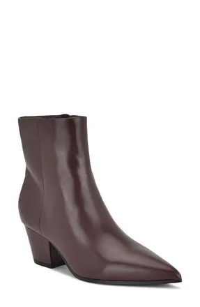Nine West Savie Block Heel Bootie in Dark Red at Nordstrom, Size 8.5