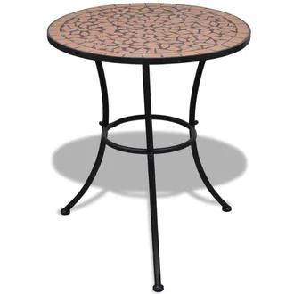 vidaXL Mesa De Bistro De Mosaico Terracota 60 Cm Vidaxl