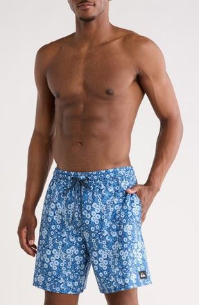 Quiksilver Mix Volley 17 Swim Trunks in Dark Denim at Nordstrom, Size Xx-Large