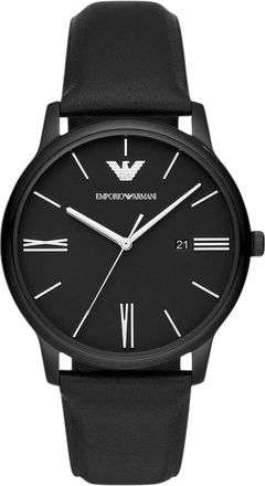 Emporio Armani Ar 11573 Horloge - Heren - Horloges - Zwart - ONE Size - Leer - Accessoires