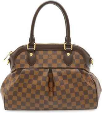 Louis Vuitton Pre-owned Damier Canvas Shoulder Bag - Dames - Vintage Schoudertas - Bruin - ONE Size - Vintage