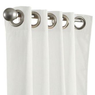 Ballard Designs Sunbrella Indoor/Outdoor Drapery Panel - Canvas White Sunbrella, 50W x 108L - Ballard Designs