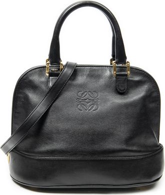 Loewe Pre-owned Womens Vintage Dome Tote Shoulder Bag - Black - One Size