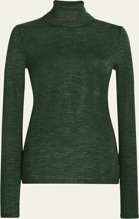 Gabriela Hearst May Rib Knit Wool-Cashmere Turtleneck Sweater
