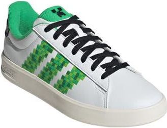 adidas Grand Court Minecraft Sneaker in White/Black/White at Nordstrom Rack, Size 11.5