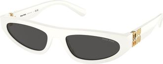 Miu Miu MU07ZS 1425S0 Womens Sunglasses White Size 56