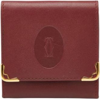 Cartier Pre-owned Wallets, female, Red, Size: ONE SIZE Pre-owned Vintage Leather Wallet