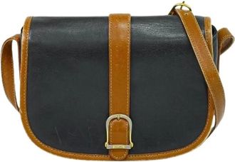 Celine Pre-owned Cross Body Bags, female, Black, Size: ONE SIZE Pre-owned Leather Cross Body Bag