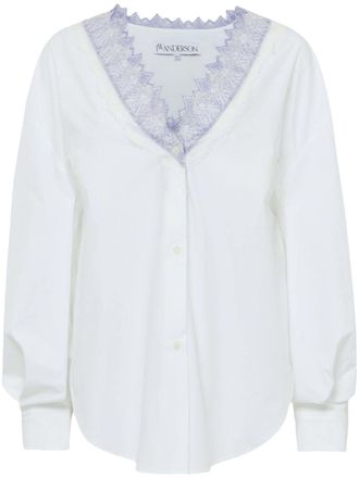 J.W.Anderson Camicia con scollo a V - Bianco