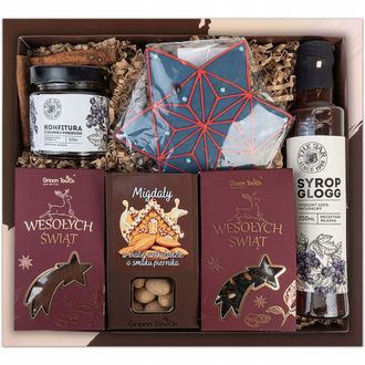 OEM Cesta De Regalo Elegante En Caja Para Navidad, T&eacute;, Caf&eacute; Y Pan De Jengibre