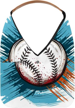 Generic Baseball Ball Background Reusable Lightweight Grocery Bags - Foldable Into Compact Pouch, Washable & Sturdy, Multipurpose for Shopping and Travel