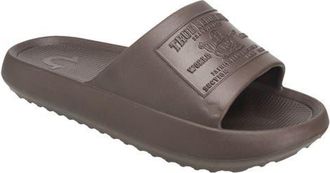 True Religion Wayne Logo Single Slide in Chocolate at Nordstrom, Size 11