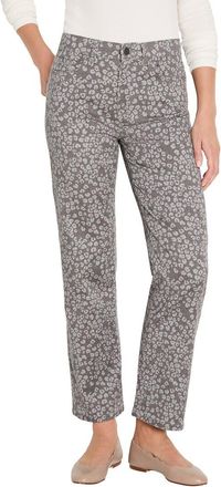 Nic+Zoe NIC+ZOE Leopard Print Recess Straight Ankle Pant