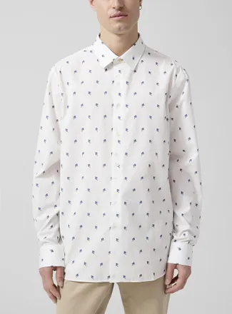 Paul Smith Mens Small blue flowers shirt