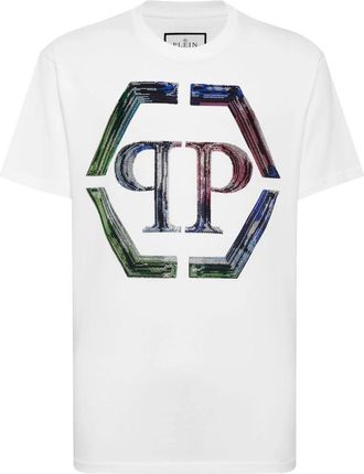 Philipp Plein T-Shirt Ronde Hals - Heren - T-shirts - Wit - 4XL - Katoen - Tops