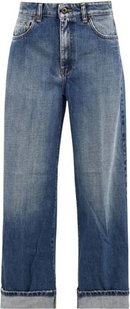 SOLOTRE Vaqueros Baggy con Dobladillo - Jeans - Mujer - Azul - 2XL