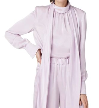 Toccin Veronica Bow Blouse In Lilac