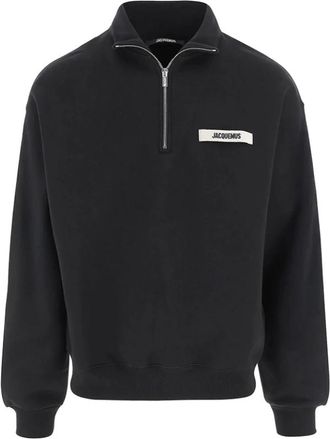 Jacquemus Le Camionneur Gros Grain - Heren - Sweatshirts - Zwart - XL - Katoen - Hoodies & sweatvesten