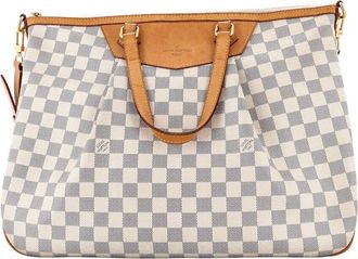 Louis Vuitton White Damier Siracusa Gm (Authentic Pre-Loved)