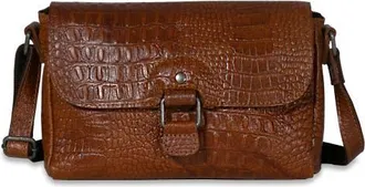 Jack Georges Hornback Croco Emma Petite Crossbody Bag in Honey at Nordstrom