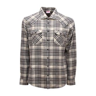 Sun 68 S45109 Macrocheck Flanellen Shirt - Heren - Casual Overhemden - Veelkleurig - M - Katoen - Overhemden