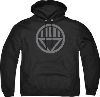 Gildan Green Lantern Grey Emblem Adult Pull Over Hoodie / Hooded Sweatshirt