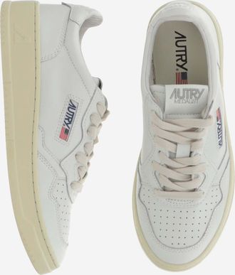 Autry Womens Sneakers Medalist Low White Leather Trainers
