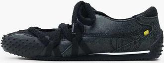 Desigual Sneakers stringate in pelle nere-Nero