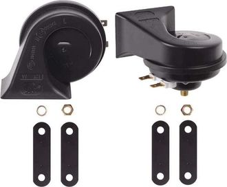 Trade Shop Trade Shop - Kit 2 Pz Doppio Tono Clacson Corno Di Segnalazione Universale Auto Camion Moto