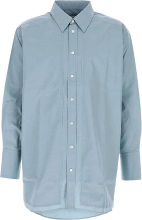 Ami Lichtblauw Katoenen Knoopsluiting Overhemd - Heren - Casual Overhemden - Blauw - S - Katoen - Overhemden
