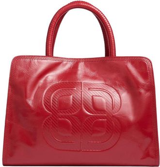 L.k. Bennett Ella Embossed Patent Tote
