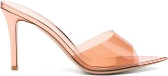 Gianvito Rossi Elle 85 Mule - Dames - Schoenen - Roze - Maat: 39 EU Zijde