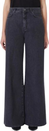 Max Mara Vega Wijde Jeans - Dames - Loose Fit Jeans - Zwart - M - Katoen - Jeans