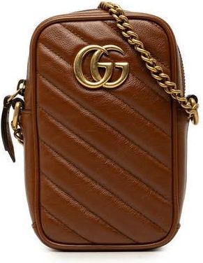 Gucci Pre-owned Gucci Mini GG Marmont Matelasse Calfskin Crossbody Ladies NI2XVYTFHHT4NDKM